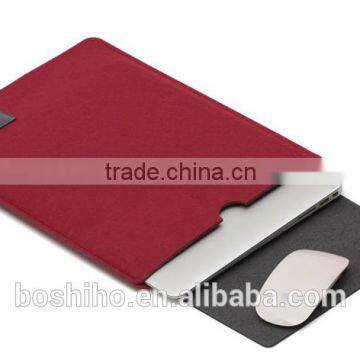2016 Hot Sale Felt Sleeve Carrying Bag Ultrabook Laptop Bag Case for Apple Macbook Red photo-2