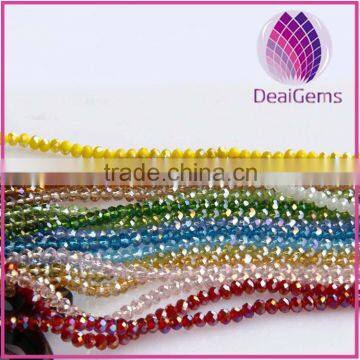 Bead glass mixed colors AB 4mm bicone.