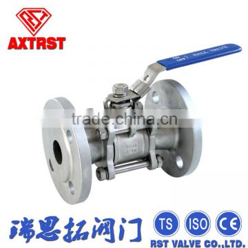 Three Pieces DIN China Supplier Stainless Steel Flange Ball Valve