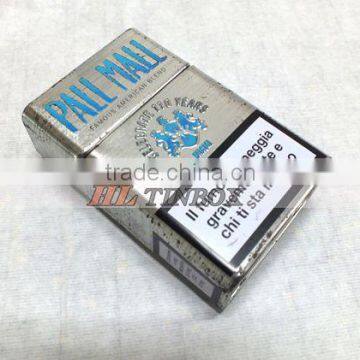 Cigarette Metal Tin Can Tin Box with Hinged Lid