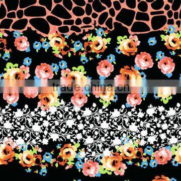 rayon printed fabric woven 30s*30s 68*68 flower