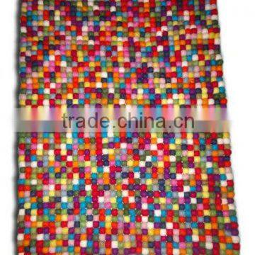 Rectangle Felt Ball Carpet/ Rug/Teppich