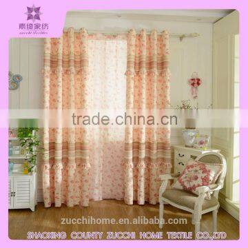 floral printed splicing Drapery Curtains for Living Room and bedroom