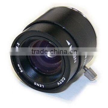 8mm/F1.2, Monofocal Manual Iris lens, CCTV Lens, Optical lens