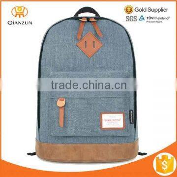 Classic Wash Denim School Travel Bag Jeans Backpack