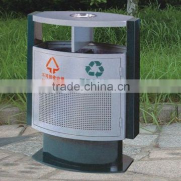 Outdoor metal punching garbage bin