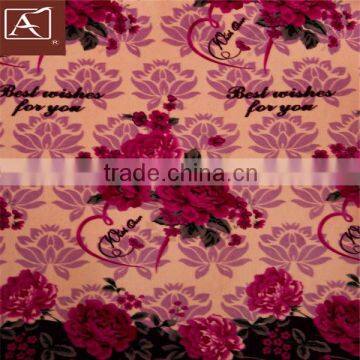100% Polyester Printed Flannel Blanket Super Soft Folwer Design