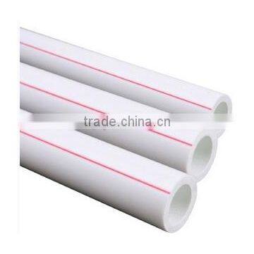 PN20 all size white ppr plastic pipes for hot water supply