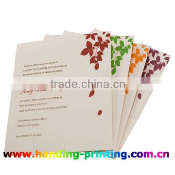 2015 high quality invitation card printing service supplier