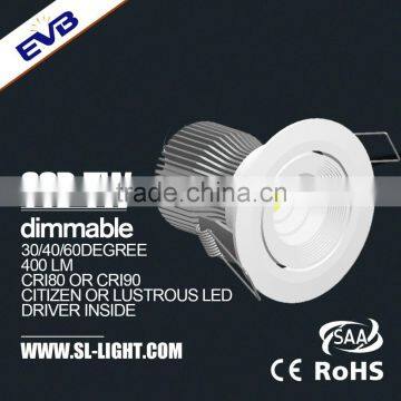 3 Years' Warranty 5W/10W/15W COB Citizen LED Integrated Driver Built-in COB Down Light LED With CE SAA ErP