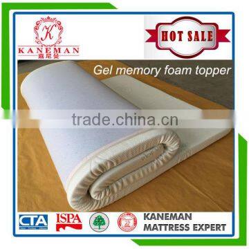 Kaneman roll up 2'' travel memory foam mattress topper