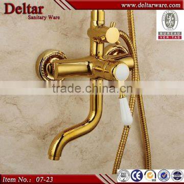 Deltar sanitary ware OEM gold shower faucet, classic wall mounted shower set faucet