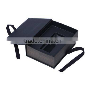 Custom high-end perfume packaging paper box with ribbon closure