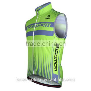 3D cut cycling vest windstopper jacket