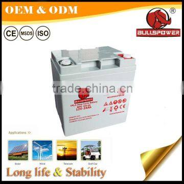 BPD12-24 12v 24ah AGM VRLA battery 12 volt deep cycle batteries for solar system solar battery