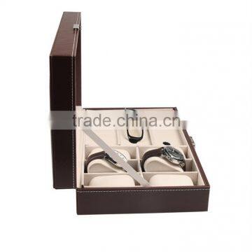 Chinese Factories Wholesale Custom PU Leather Jewelry Box, Multi-function Watch Boxes, Glasses Boxes
