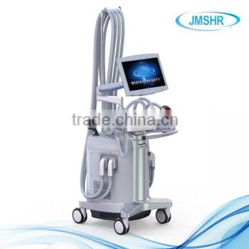 handles vertical body shaping cavitation rf vacuum roller massage slimming machine