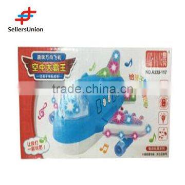 No.1 Yiwu Commission Agent Remote Control Electric Toy Car Motors Blue Electronic Plane With Light for Kids 28*14*7CM photo-2