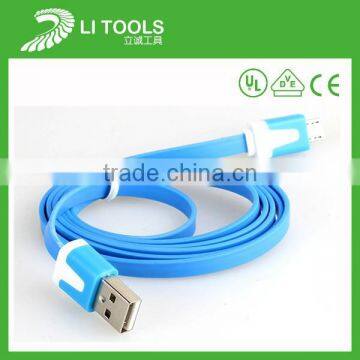 New Colorful The double insertion Light LED Micro USB Cable For Android Data Cable