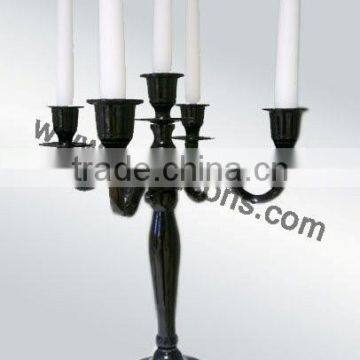 Black Candelabra Wedding Centerpieces And Metal Religious Candelabra With Candel photo-3