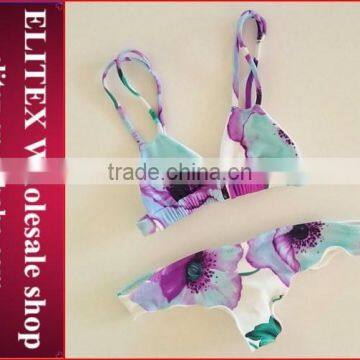 2017 Newest Fresh Lotus Sexy Print Swimwear Girls CK353