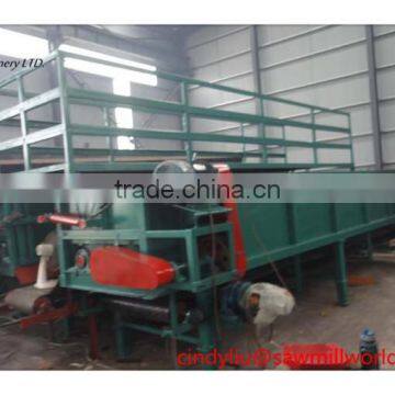 Double slot double roller wood peeling debarker