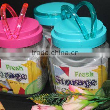 Square Plastic Fresh Food Storage Container 1.2L for Pasta, Coffee, Tea, Crackers and Candy photo-3