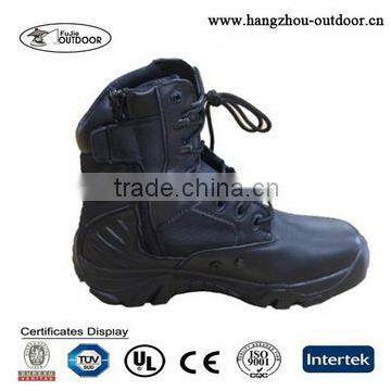 Police Tactical Boots with Zipper on Side