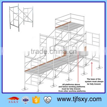 Hot Dip Galvanized Customized Ladder Frame Scaffolding for Support System