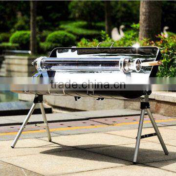 Portable solar barbecue stove outdoor household self driving folding grill fashion creative rack solar grill