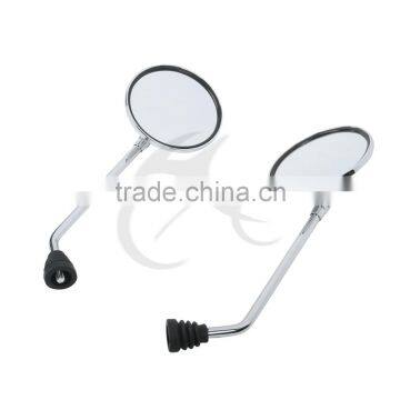 Motorcycle Universal 8mm Round Chrome Left Right Pair Rear View Mirror For Honda photo-2
