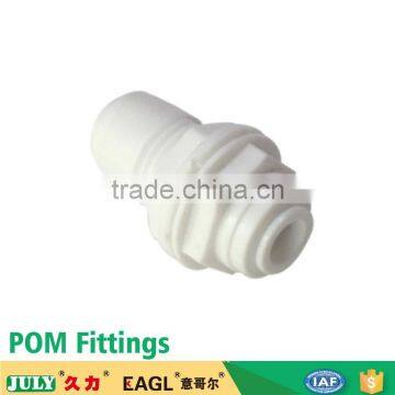 China JULY manufactory supplier plastic pneumatic one touch bulkhead tube fittings for pu tubes