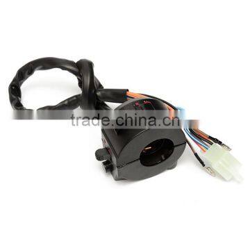 Motorcycle PVC Waterproof Weatherproof 7/8 Diameter Handlebar Horn Turn Signal Headlight Electrical Start Switch 12V Black photo-3