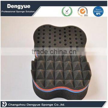 Double Sided Wave Shape small big holes Hair Twists Sponge with different types