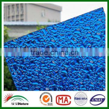 2mm 3mm 6mm 12mm Blue Green Clear Diamlond Polycarbonate Embossed Sheet photo-3
