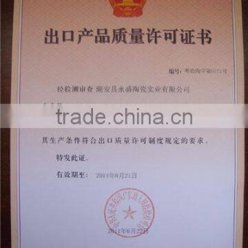 Export products quality certificate