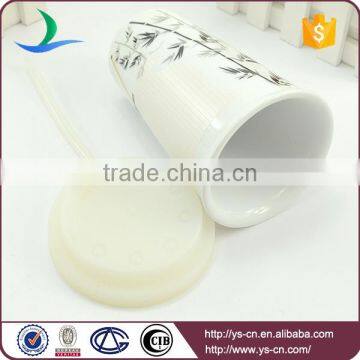 Promotional Double Layer Ceramic Travel Coffee Mug With Lid China Factory photo-4
