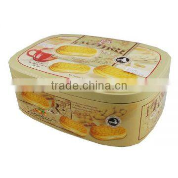 high quality metal cookie tin box