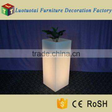 45*45*110cm Square Tall PE Plastic Outdoor LED Light up Flower Pot for Garden Decor photo-4