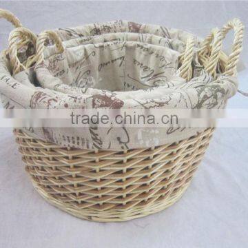 Handmade Wicker Storage Basket Woven Shallow Storage Basket photo-4