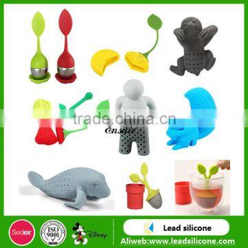 High Quality Pear Shape Silicone Tea Infuser,Custom Tea Strainers