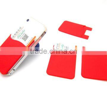 silicone smart phone pocket, 3M adhesive stickers smart phone card holder