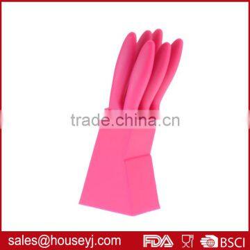 6 Pcs Stainless Steel Steak Knife Set With Knife Block photo-2