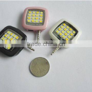 2015 Newest Wholesale Portable 3.5mm Audio Jack Fill Light LED Flashlight for Mobile Phone photo-2