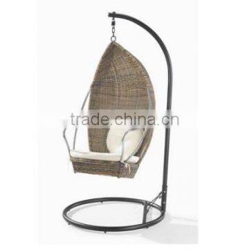 2017 Sigma New design furniture indoor outdoor resin wicker egg shaped swing chair