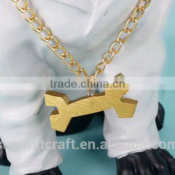 Fashion Hip-hop Style Resin Black Engligh Bulldogs Statue for Sale photo-4