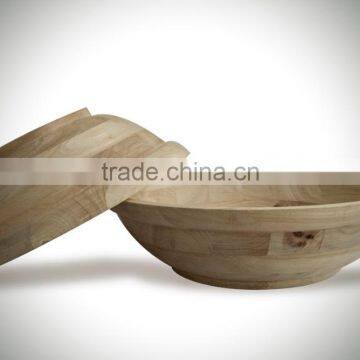 High quality best selling eco friendly Set of Natural Rubberwood Bowl from Viet Nam