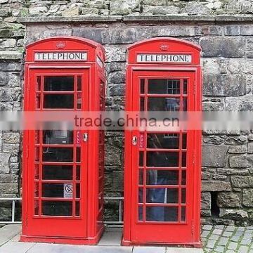 Freestanding metal public antique telephone booth for sale