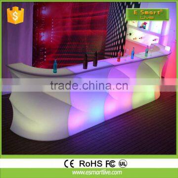 Nightclub plastic furniture illuminated led bar counter Plastic Cube Decorative Foam Cube Seat