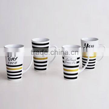 16oz Ceramic Coffee Mug, V-Shape With Decal Printing for Promotion photo-2